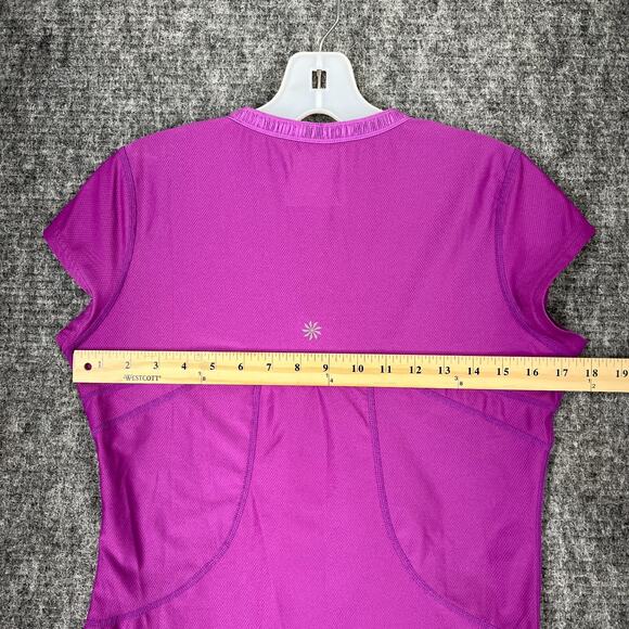 Athleta Womens Wick It Work It Shirt‎ S Purple Cap-sleeve Yoga Studio Gym Train - Picture 5 of 7